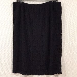 NWT Maggie Barnes Black Lace Formal Skirt 24w